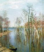 Isaac Levitan Spring, High Water France oil painting artist